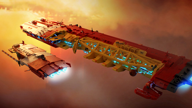 Illustration for article titled This Lego Tesseract Starship Is Worth Its Own TV Miniseries